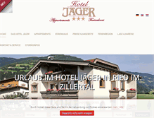 Tablet Screenshot of hotel-pension-jaeger.at